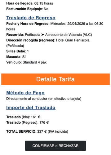 Sistema de reservas Flexi Booking Pro - Confirma cada reserva con un solo clic
